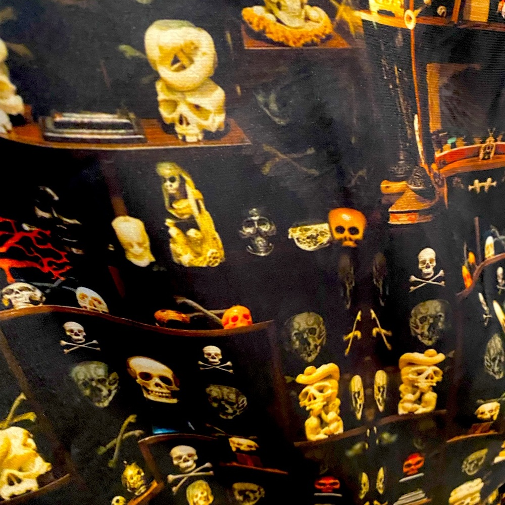 Reversible silk skull jacket